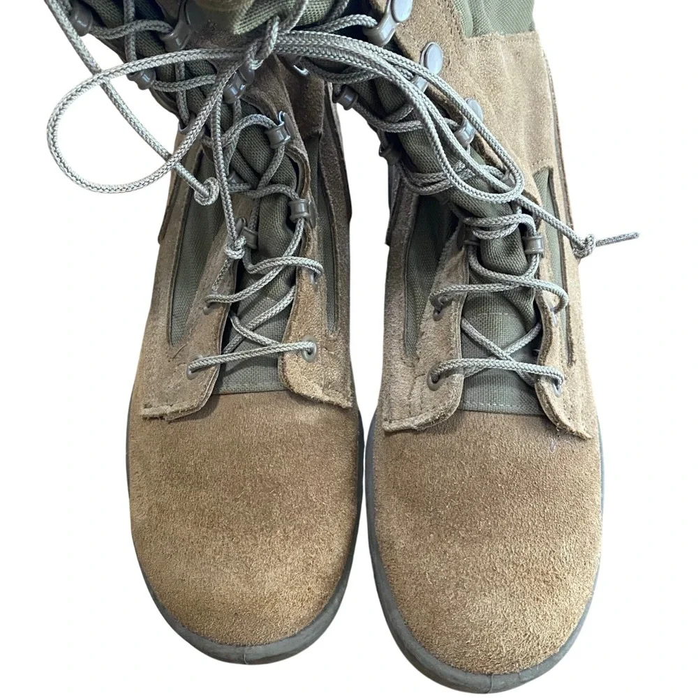 Belleville USMC Combat Boots Mens 6.0 R‎ Suede Nylon EGA Tactical Military Brown